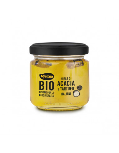 Miele biologico di Acacia e Tartufo italiani Vasetto 110g