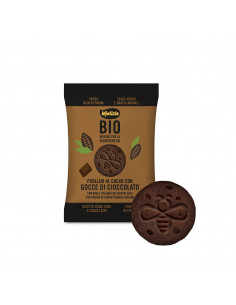 Organic cocoa shortbread biscuits with chocolate drops - 16g pack