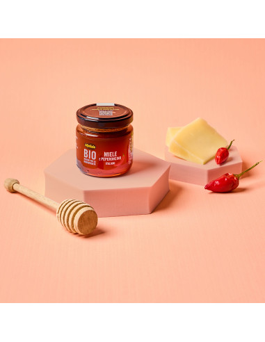Miele biologico e peperoncino italiani Vasetto 110g