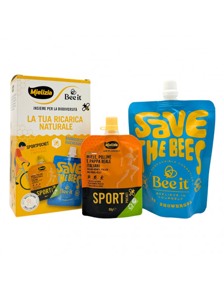 Cofanetto idea regalo "Ricarica Naturale" Bee It - Mielizia con Bagnodoccia e Sportpocket Cofanetto idea regalo "Ricarica Naturale" Bee It - Mielizia con Bagnodoccia e Sportpocket